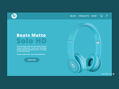MICROSITE BEATS beats blue headphones practice redesign web