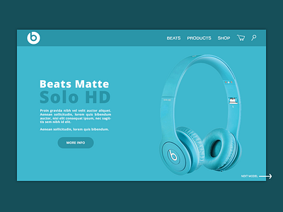 MICROSITE BEATS beats blue headphones practice redesign web