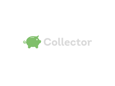 Collector all4leo animal collector finance get collector green leo logo logotype money pig piggy bank savings