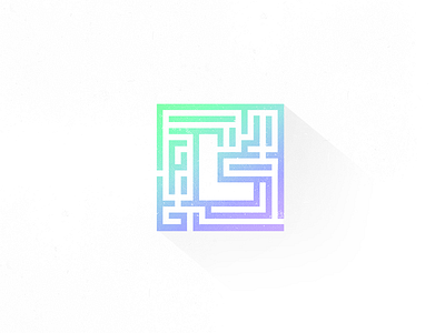 "L" is labyrinth blue clever logo colorful green l labyrint labyrinth logo leo logo negative space smart logo violet