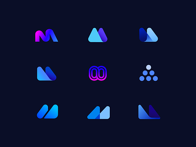 motiveOS - Logo design concepts blue logo design brand identity branding design fintech logo gradient brand gradient logo graphic design icon identity logo logo concepts logo design logo icon m letter m letter icon m letter logo m logo smart logo vector