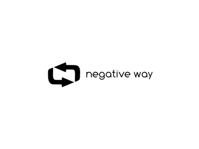 Negative Way aesthetic all4leo arrow arrows black design logo logotype n negative negative space way white