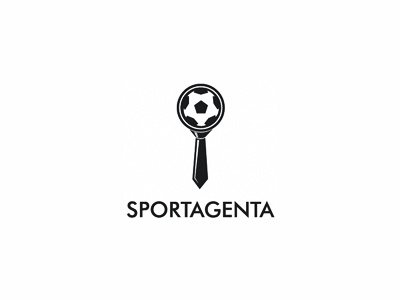 Sportagenta all4leo ball design football hand glass icon iconic leo logo logotype sport typography