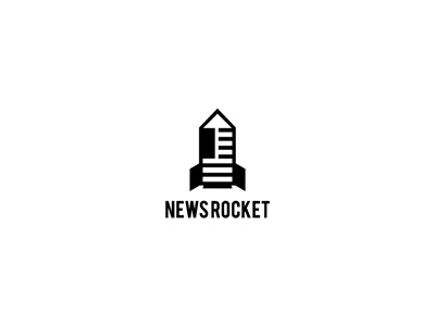 News Rocket all4leo black design developer icon iconic leo letters logo logolounge logotype news newspaper rocket white
