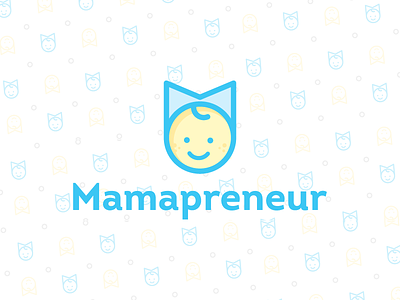 Mamapreneur Logo baby boy child cute logo kid kids logo logo design m mama mamapreneur mother