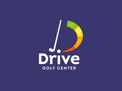 Drive Golf Center digital drive golf golf center golf club golf logo loading scale logo logo design power scale scale smart logo