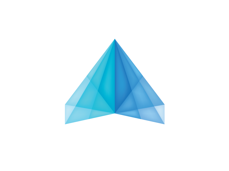Digital Fly arrow pyramid blue icon corporate logo corporate business icon business logo colorful logo colorful icon colorful fly plane