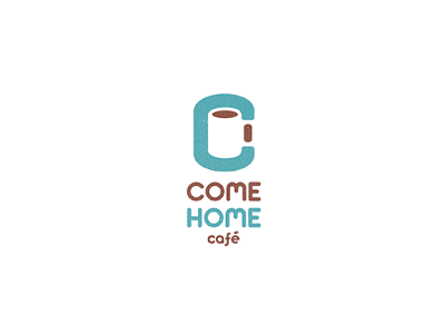 Come Home Cafe all4leo blue brown c c logo cafe cafe logo clever logo coffee come cup design home leo leo logo logo negative space negative space logo smart logo white
