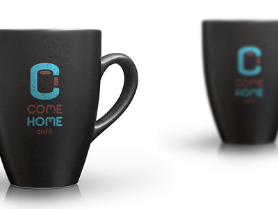 Chc2 all4leo black blue branding cafe coffee come home identity leo logo negative space presentation