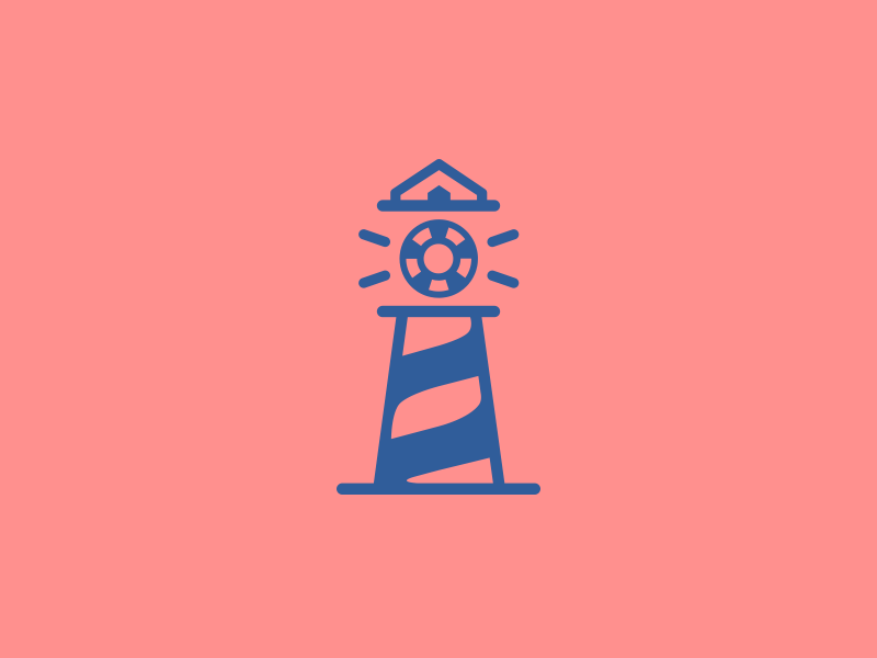 Light House + Casino identity logo design pink blue clever logo smart logo clever logos logo icon logo chip casino light house
