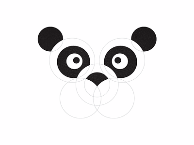 Panda Logo Grid animal animal logo black logo fun funny logo grid logo grid minimal panda panda icon panda logo scheme