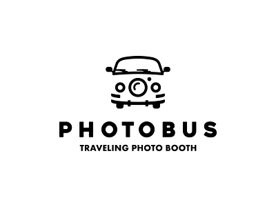 PhotoBus Logo Design v2 black logo bus camera camera lens lens logo design photo photo bus photo lens van volkswagen