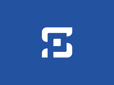 S + P blue logo letters negative space p p icon p logo s s icon s logo sp