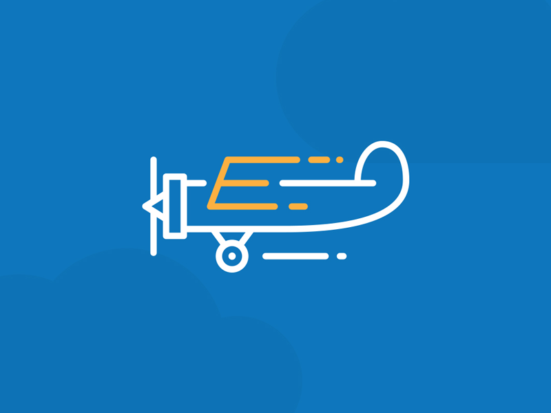 E Plane clever logo clever logos smart logos smart logo plane icon plane logo e logo e letter clouds plane