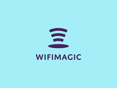 WifiMagic clever magic hat idea connection creative identity logo designer contact magic magic hat magicial logo design idea signal smart logo unique design idea wifi icon logo design 🎩