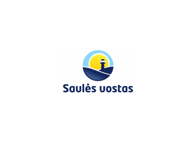 Saules Uostas all4leo blue holiday lighthouse logo port sun tourism uostas