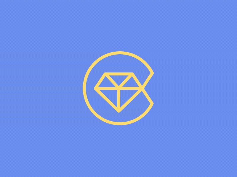 C + Gem Logo Grid brilliant design designs diamond gemstone logo logo design smart logo