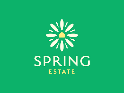Spring Estate estate green home house leo logos real estate smart logo spring