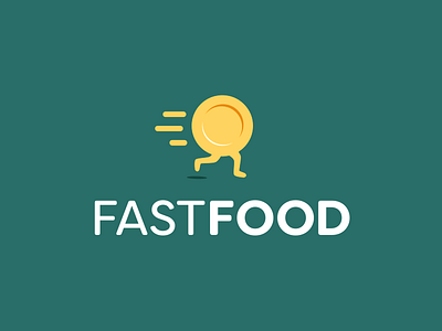 FastFood fast fastfood food logo design logos plate running smart logo