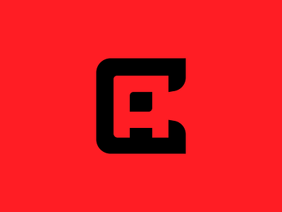 CA a a icon a logo c c icon c logo ca letters negative space red logo