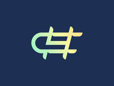 CH4 4 c ch4 gradient h icon logo design logo designer logo icon monogram smart icon