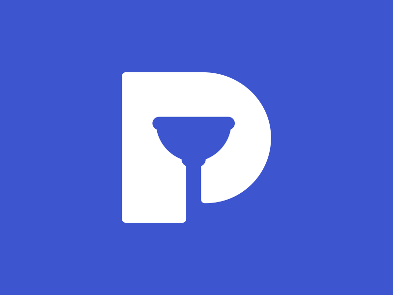 Plumbwizard logo icon process gif grid logo logo grid logogrid negative space p p icon process scheme