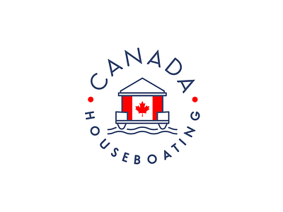 Canada Houseboating boat canada canadian design house houseboating leaf logo logo design meaple