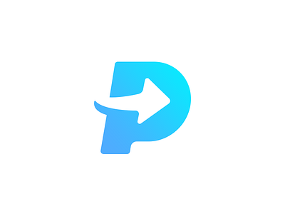 P Arrow arrow blue design graphic design letter p logo design negative space p p icon