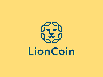 Lion Coin Logo Design animal design icon leo lion lion head lion icon lion logo lion logo design logo design shape