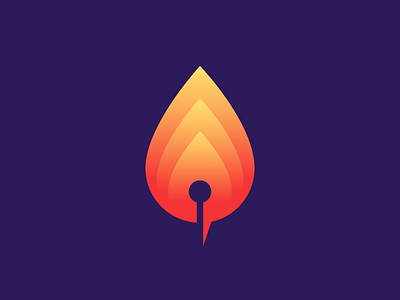 Match Light v2 colorful creative design flame graphic design identity light logo icon match negative space