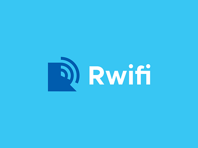 Rwifi branding design gradient identity logo logo design r logo signal wifi wifi logo