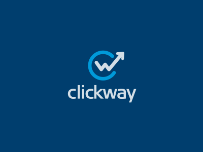 ClickWay all4leo arrow blue click clickway it logo way