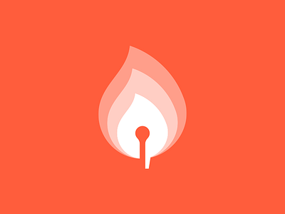 Match Light v3 colorful creative design flame graphic design identity light logo icon match negative space