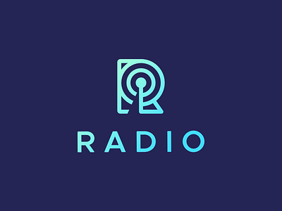 Radio brand clever logo identity logo design r logo radar radio radio logo smart logo smart logos waves