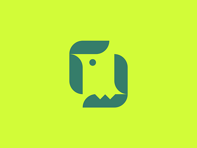 Bird Icon bird brand creative green identity logo design logo icon negative space