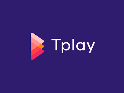 TPlay Logo Design 3 colorful colorful logo concept logo concept logo design logo icon overlay play play icon
