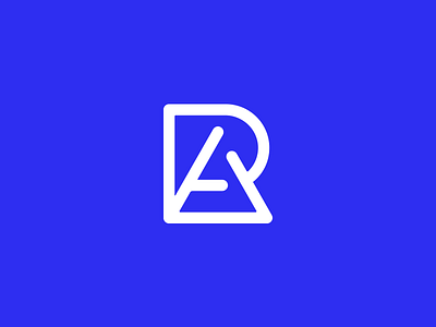 R + A Monogram blue logo branding creative graphic design identity logo design logo designer monogram r ra ra logo smart logo