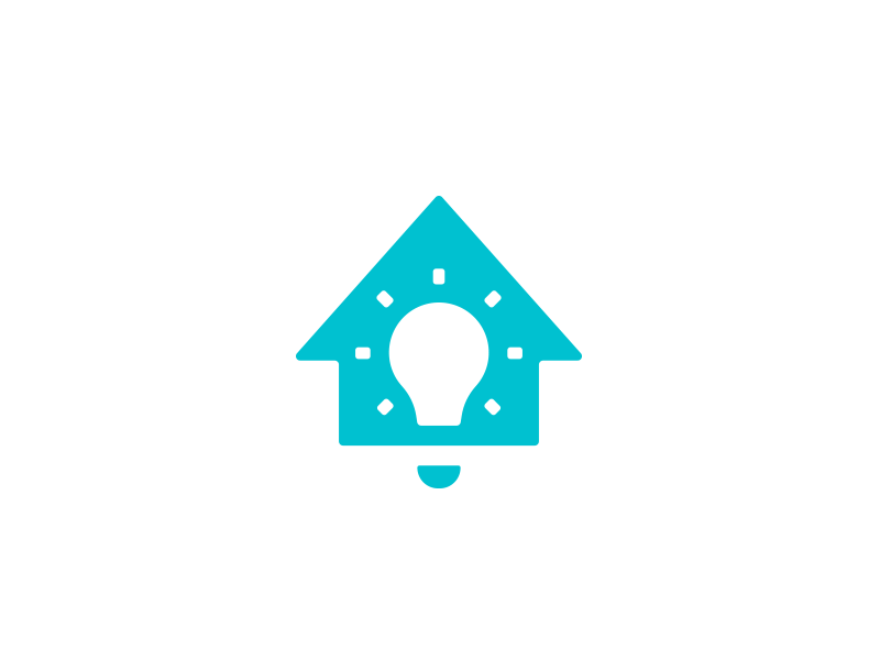 Smart House bulb creative gif home house idea identity negative space smart smart logos 🏠 🏡