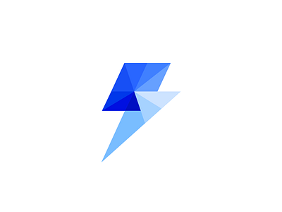Blue Bolt blue icon design bolt bolt design branding colorful creative identity logo design sharp triangle ⚡