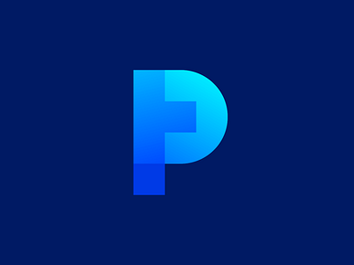 P Logo Icon blocks blue branding clever logo construction creative creative direction design gradient gradients icon identity it logo logo logo design logo designer logo icon minimal smart logo smart logos