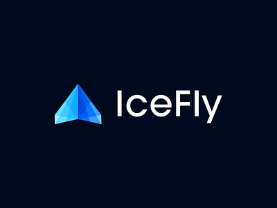 Icefly Logo airlines blue branding clever logo cold colorful creative design fly ice icon identity logo logo design logo designer logo icon logotype plane smart logo smart logos