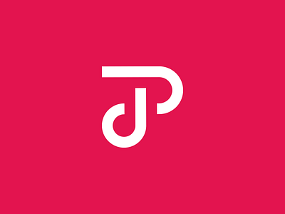 T + J + P branding clever logo colorful creative design icon identity illustration jp logo logo design logo designer logo icon monogram pink smart logo smart logos tj tjp tp