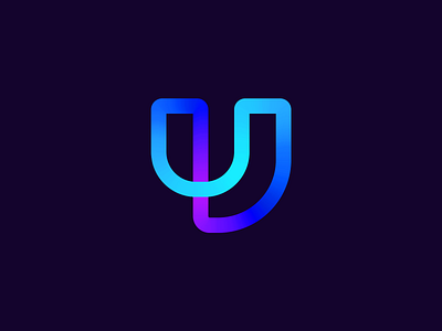 UJ Logo blue branding clever logo creative design gradient gradients graphic design icon identity j j logo logo logo design logo designer logo icon monogram smart logo u u logo