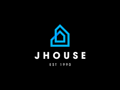 J + House blue logo branding clever logo colorful creative creative strategy design home house icon identity j j logo logo logo design logo designer logo icon real estate real estate agent smart logo