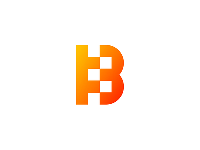 B - Taxi cab app logo branding cab cabana clever logo cubes design gradient gradient logo identity logo logo design logo designer logo icon negative space orange ridesharing smart logo smart logos taxi