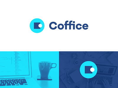 Coffice Logo Design blue branding cafe clever logo coffee colorful coworking coworking space creative design icon identity illustration logo logo design logo designer logo icon logotype smart logo smart logos