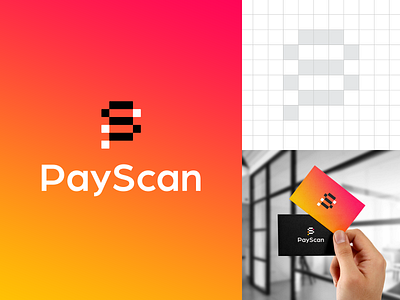 PayScan branding clever logo colorful creative design gradient icon identity logo logo design logo designer logo icon logogrid monogram p ps ps monogram s smart logo smart logos