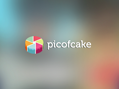 Picofcake logo picture cake pie objective colorful blur all4leo pic of cake picofcake orange green pink blue red smart logo cake logo clever logo iconic logo pie logo