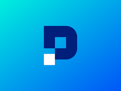 PD Monogram blue branding clever logo colorful creative d design gradient icon identity logo logo design logo designer logo icon p pd icon pd logo pd monogram smart logo vector