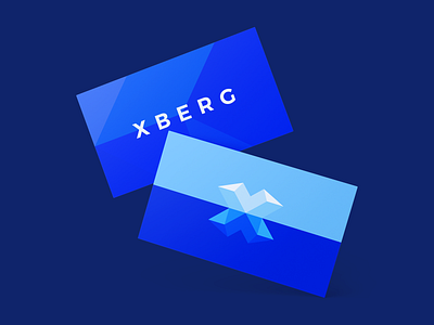 XBERG Cards blue branding business card business cards cards clever logo colorful creative design ice iceberg icon identity illustration logo logo design logo designer print smart logo smart logos